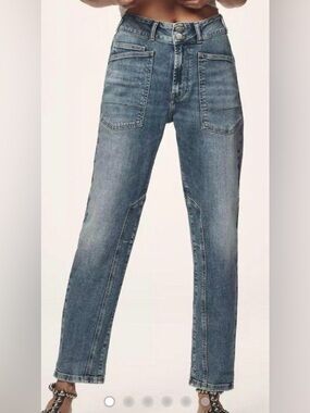 Pilcro The Wanderer Mid-Rise Relaxed Leg Jeans size 26